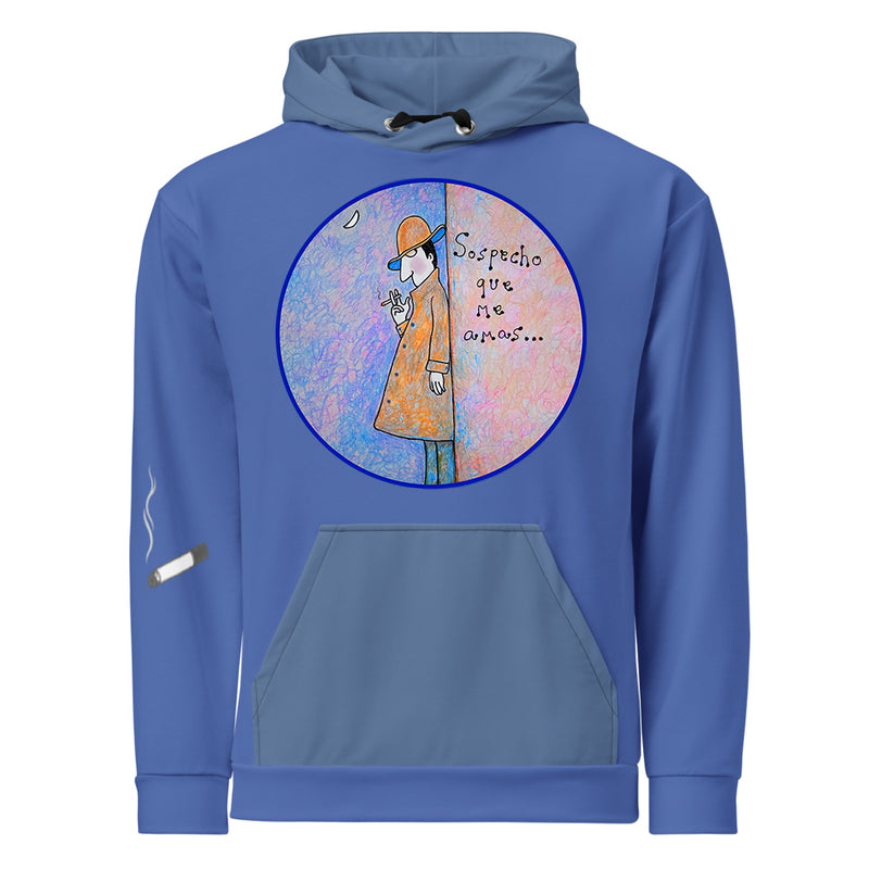 Sospecho que me amas (hombre) - Sudadera con capucha de algodón-zoom-