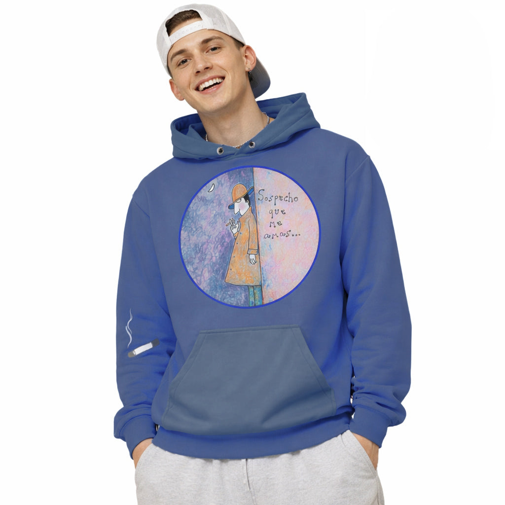Sospecho que me amas (hombre) - Sudadera con capucha de algodón-zoom-3