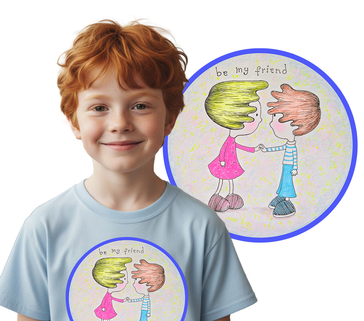 Be my friend azul-  Camiseta clásica juvenil -zoom-1