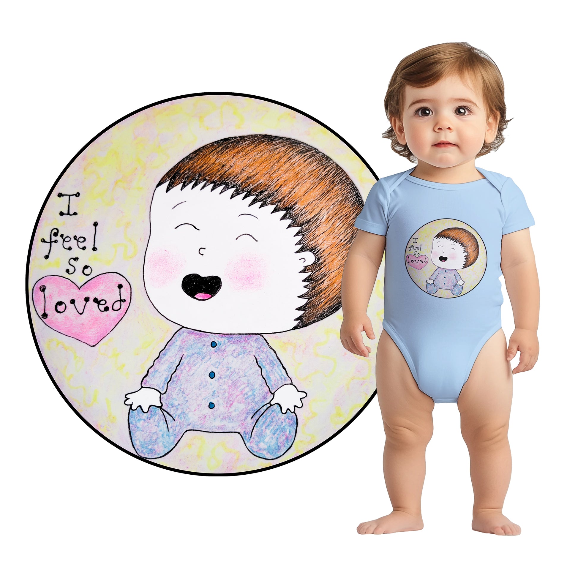 I feel so loved -  Body clásico de manga corta para bebé-1