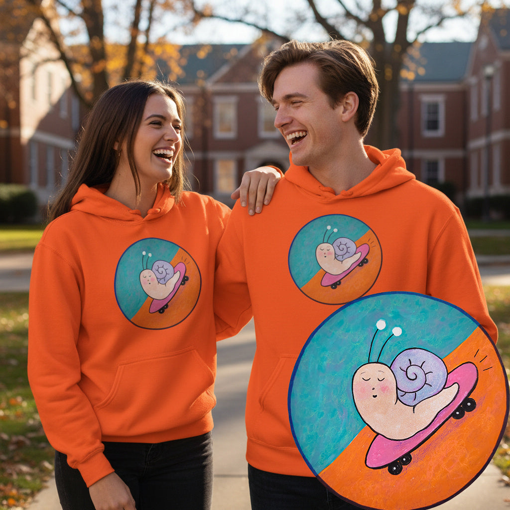 Caracol en patineta - Sudadera unisex