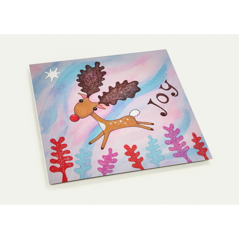 Joy Reindeer - Paquete de 10 tarjetas de felicitación-zoom-