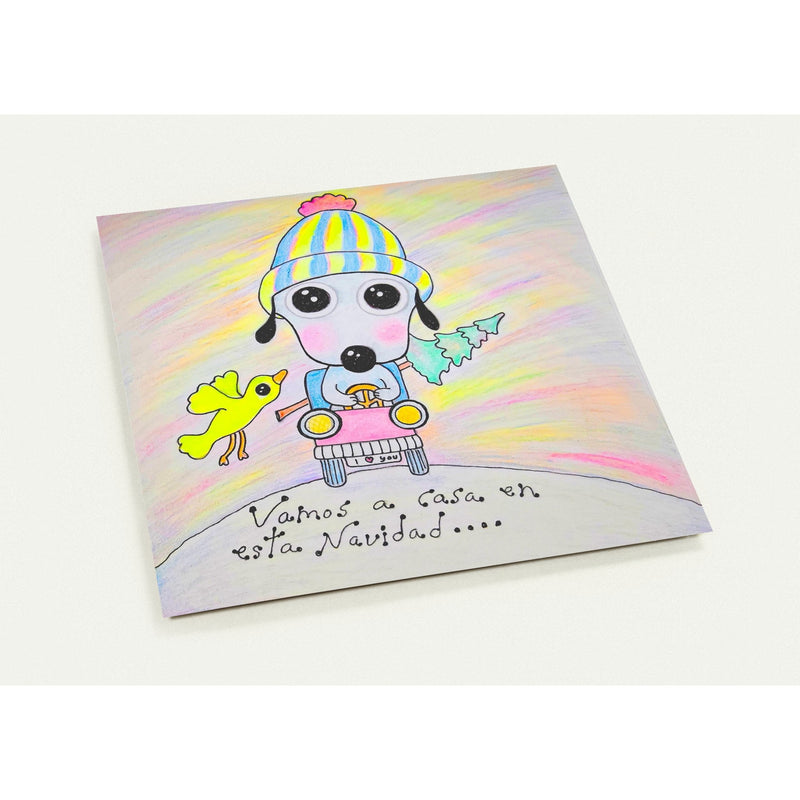 Puppy Let's Go Home for Christmas - Pack of 10 Greeting Cards-zoom-