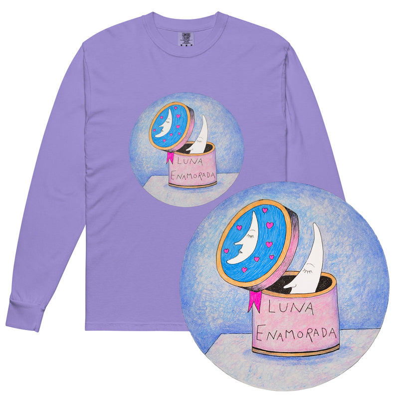 Luna enamorada - Camisa de manga larga de tejido grueso teñida-zoom-