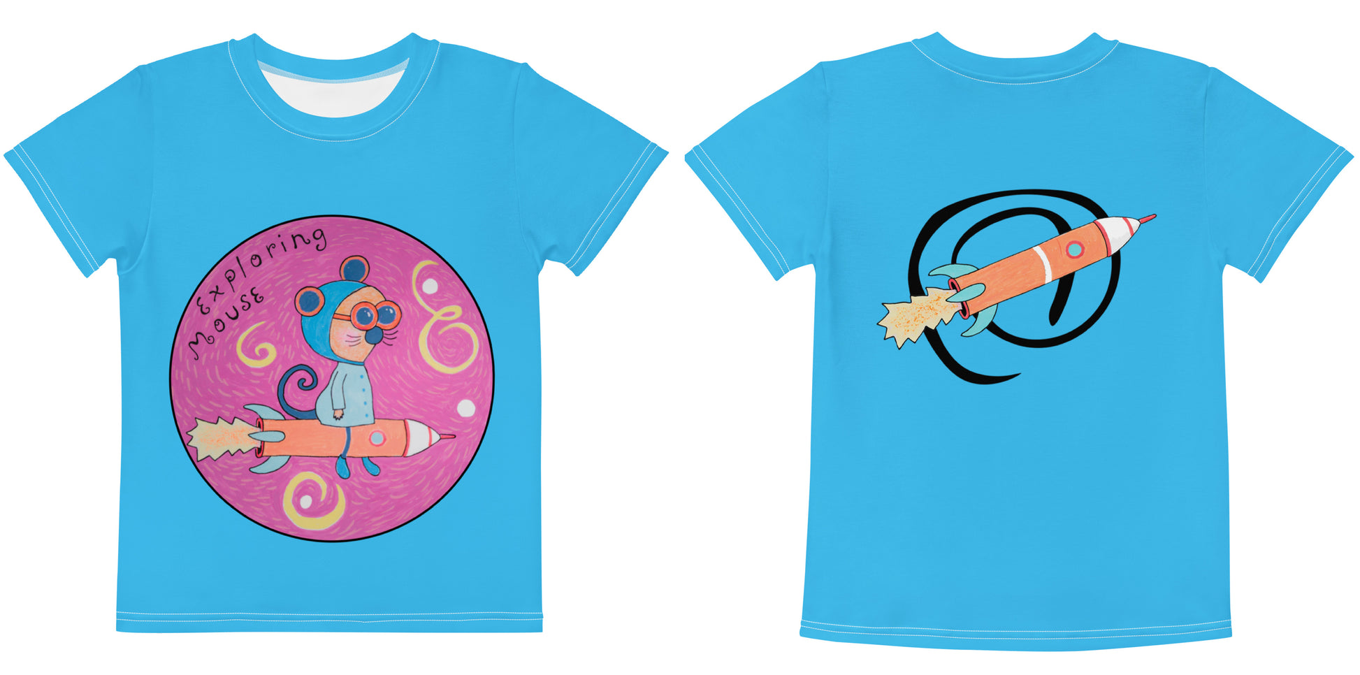 Ratón Explorador - Camiseta de algodón con cuello redondo para niños-4