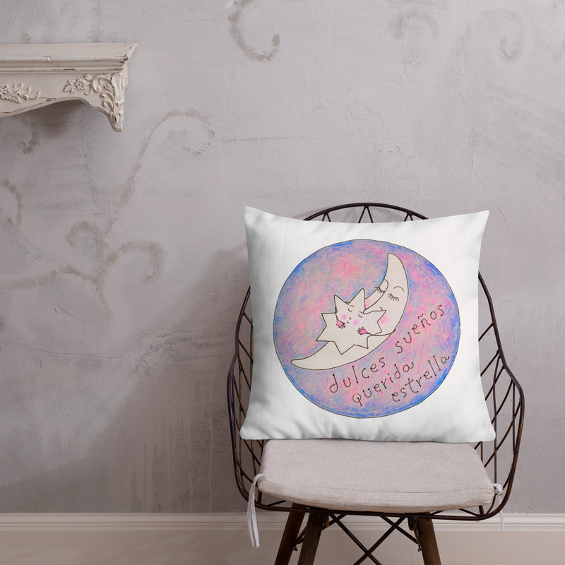 Buenas noches querida estrella - Premium Pillow-zoom-