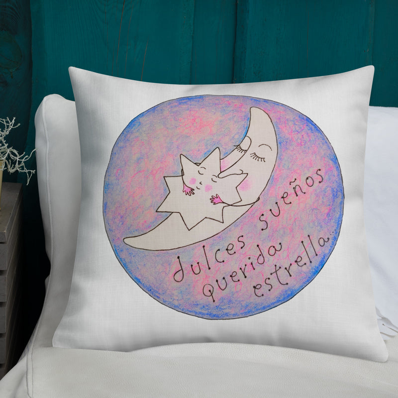 Buenas noches querida estrella - Premium Pillow-zoom-
