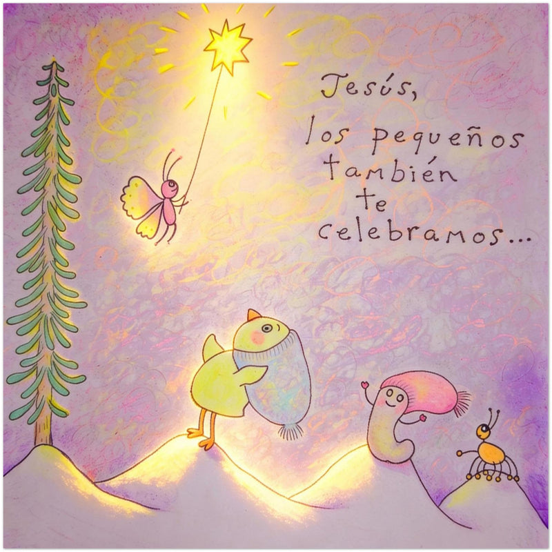 We little ones celebrate you too, Jesus - Pack of 10 greeting cards-zoom-