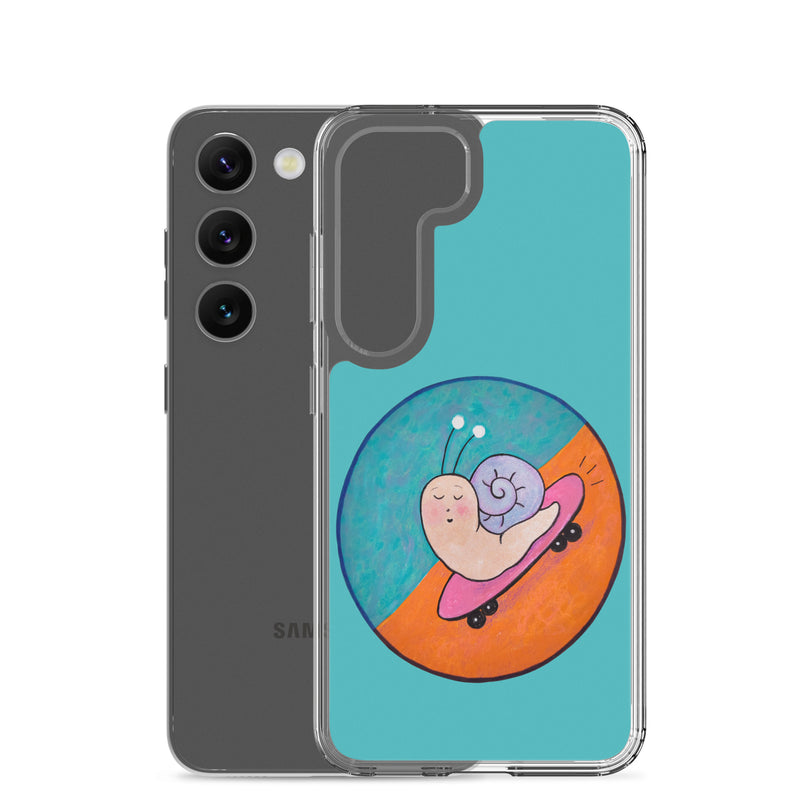 Caracol en patineta - Funda transparente para Samsung®-zoom-