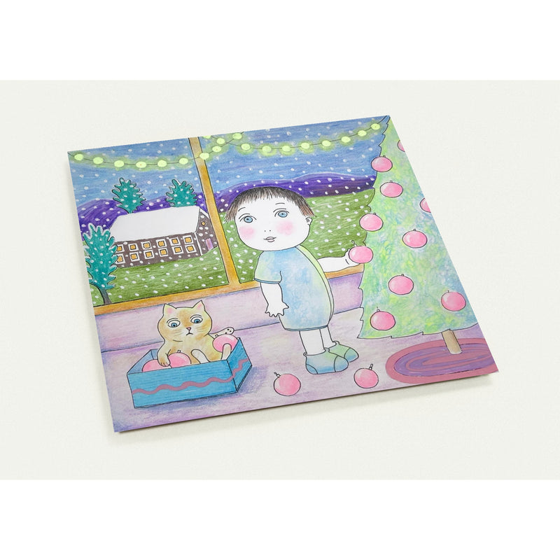 Decorating the tree with the little ones - Pack of 10 greeting cards-zoom-