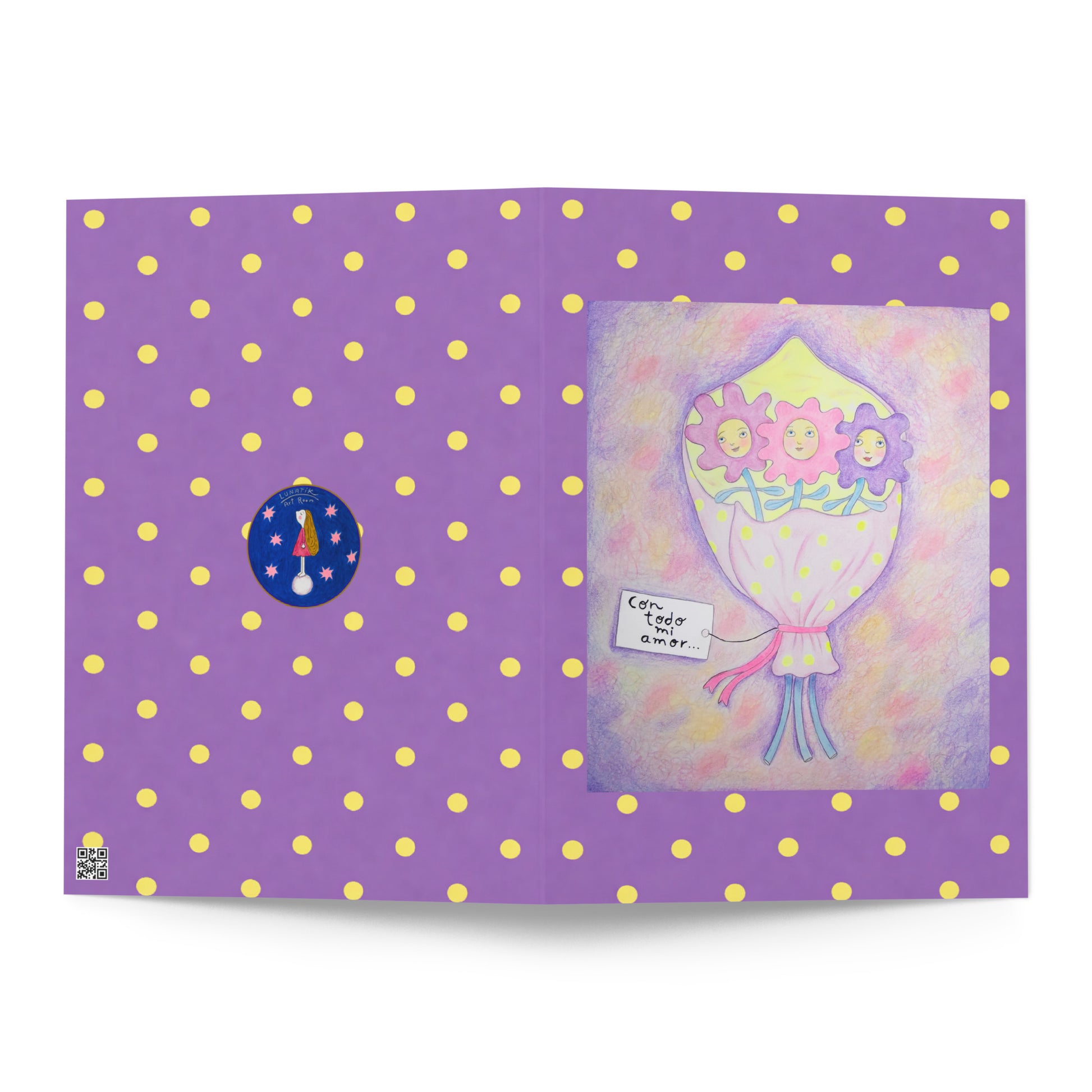 Ramo de flores con todo mi amor - Tarjeta de sentimal-4