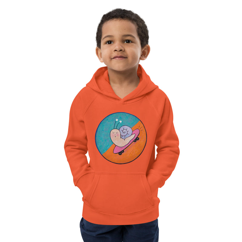 Caracol en Patineta - Sudadera Ecológica Infantil-zoom-