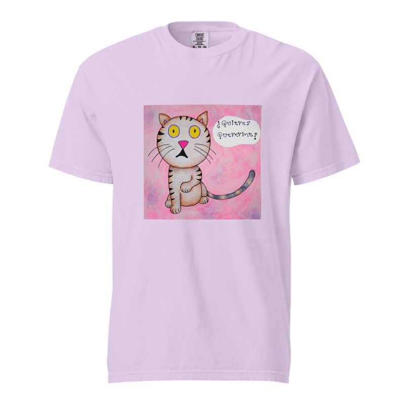 ¿Quieres quererme? - Camiseta unisex de tejido grueso teñida-zoom-