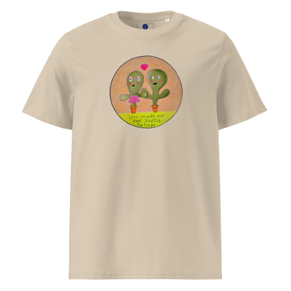 You make me feel softly feelings - Camiseta unisex orgánica de cuello acanalado-4