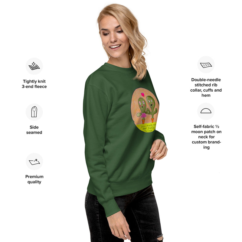 You make me feel sotfly feelings - Sudadera Premium unisex-zoom-